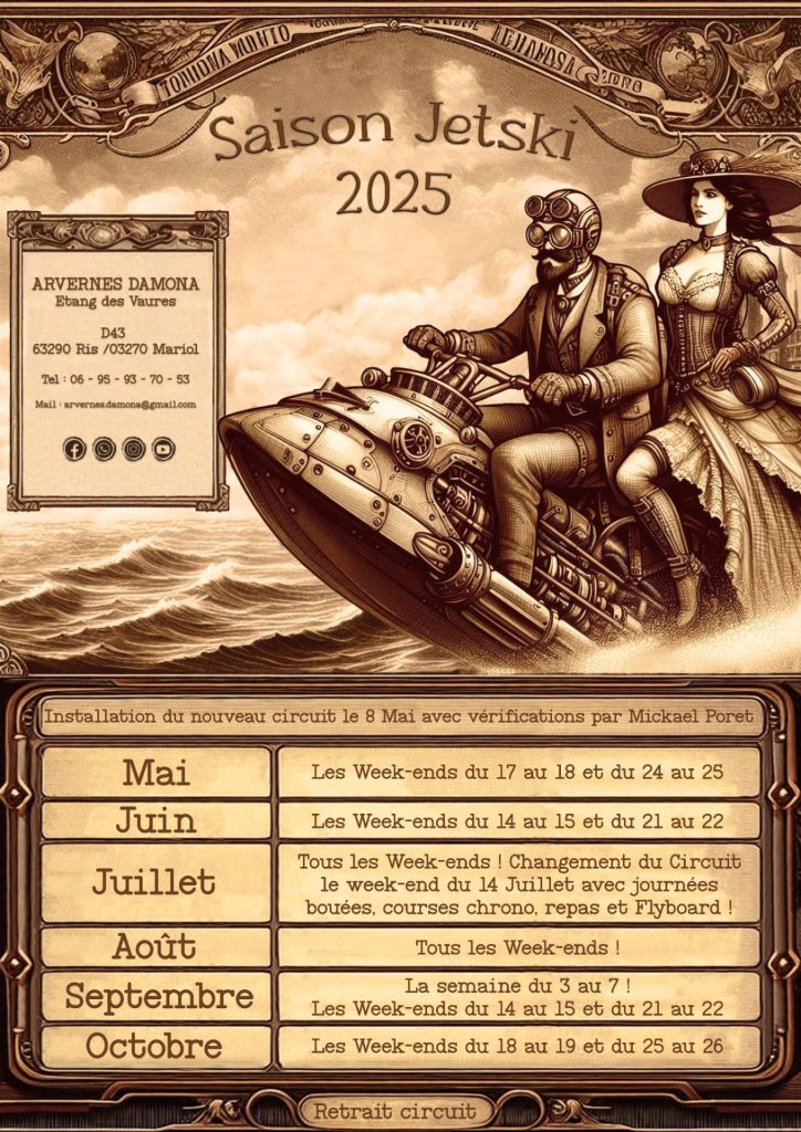 Calendrier JetSki 2025, toutes les dates importantes !